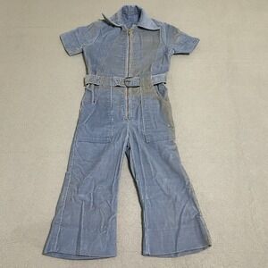 Vintage Blue Corduroy Jumpsuit made in USA‎ 70s Bell bottoms FARAH 4T? Toddler